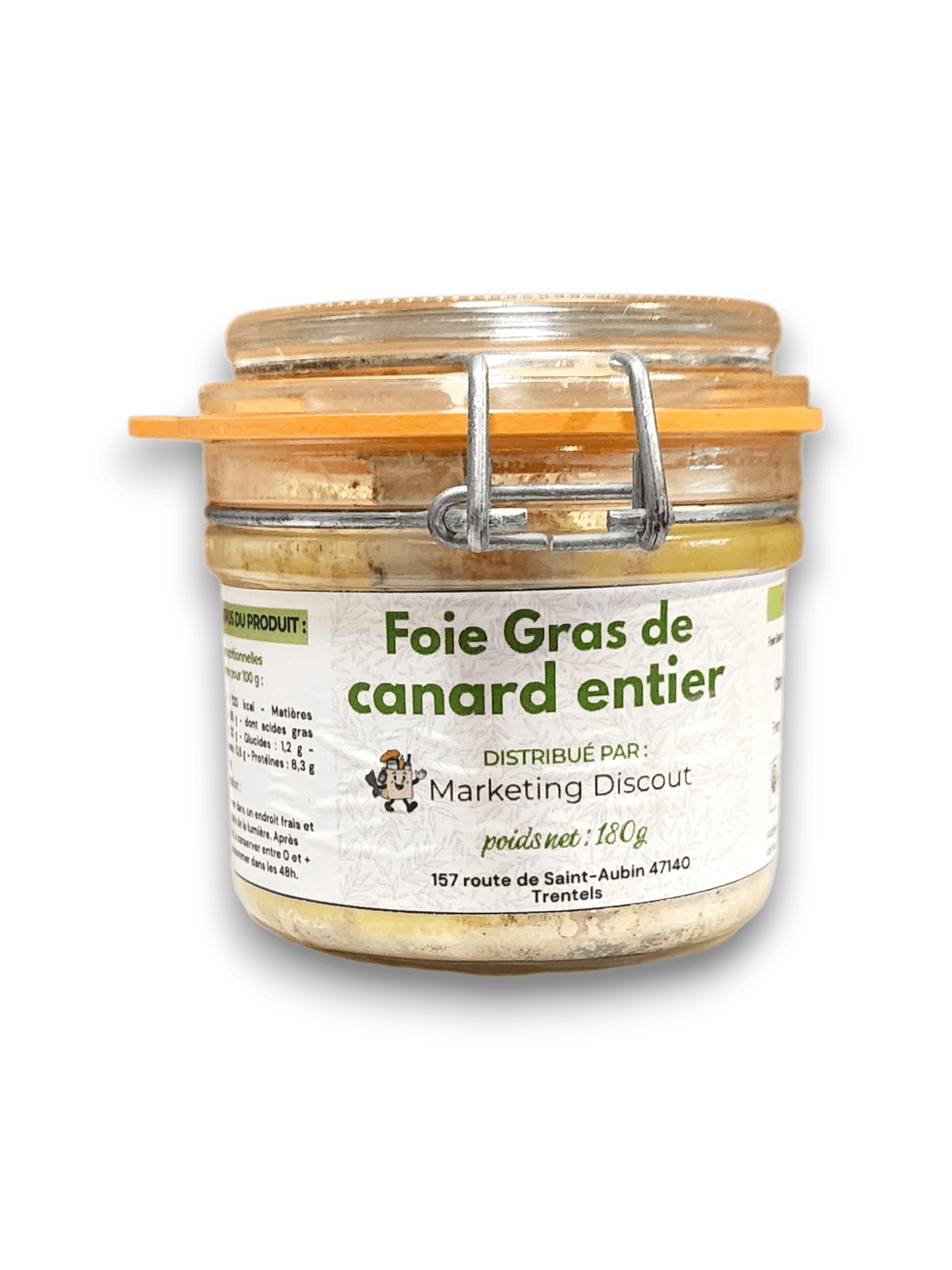 Foie gras de canard entier 180g