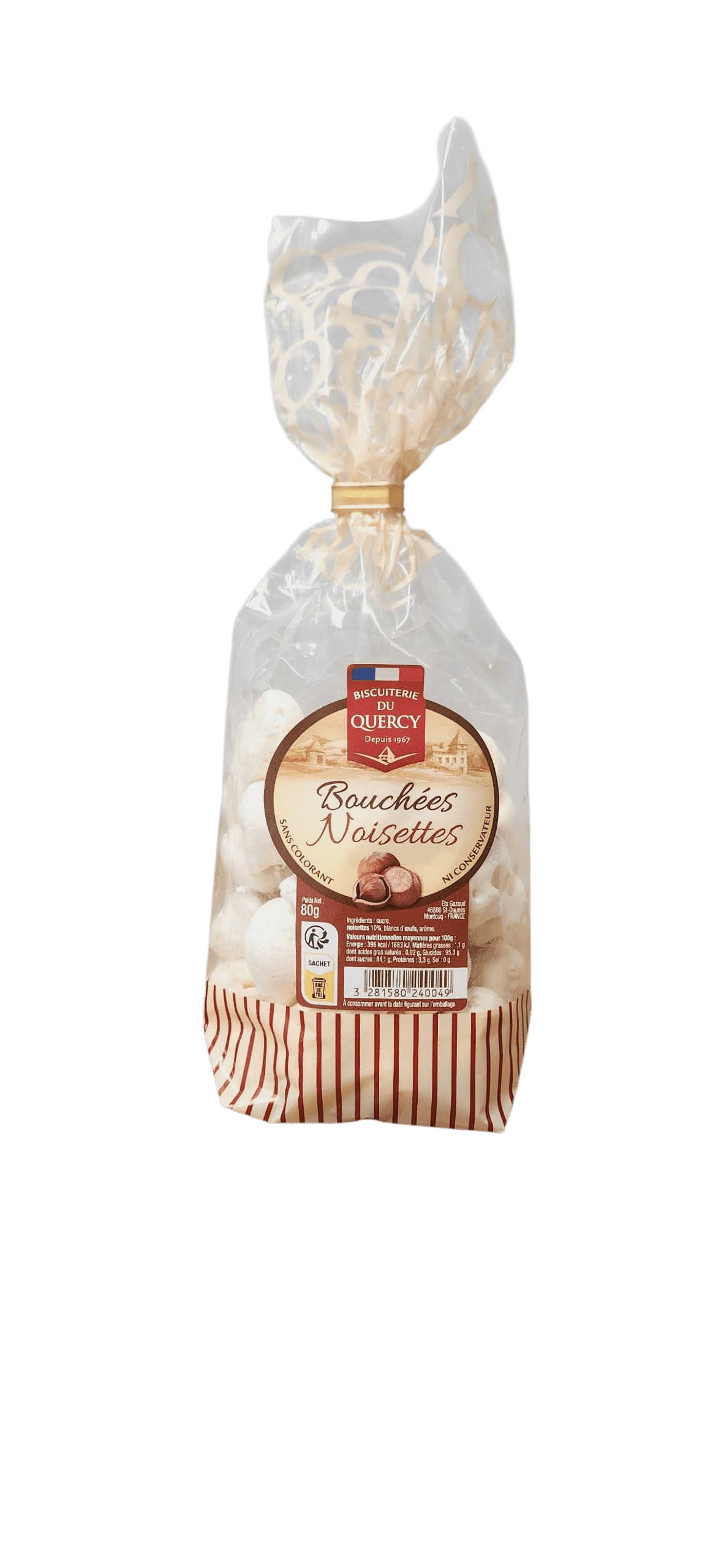 Bouchées Noisettes 80g – Biscuiterie Artisanale du Quercy