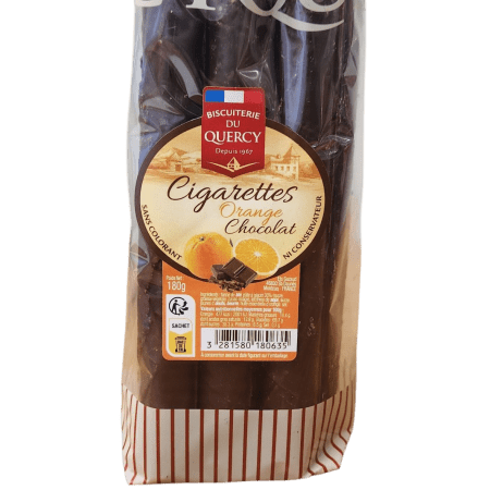 Cigarettes Orange Chocolat 180g – Biscuiterie du Quercy