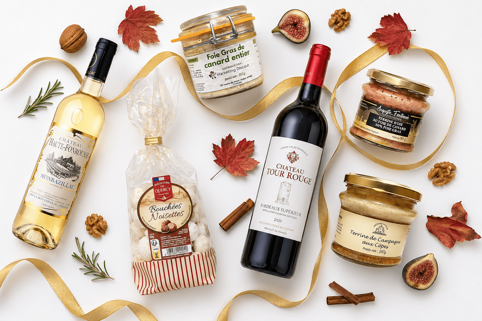Coffret Gourmand L’Incontournable, un cadeau gourmand parfait. L'Incontournable – Coffret Foie Gras et Vins