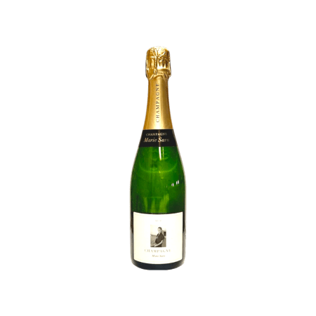 Champagne Marie Sara Brut AOP, issue de la cave, que l'on retrouve également dans les Paniers gourmands et spécialités du terroir. Disponible dans notre cave à vins